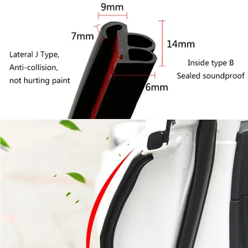 

5-15Meters Car Door Edge Scratch Protector Strips Auto Stickers Car Seal Door Mouldings Universal Interior Car Accessories