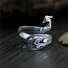 Креативное Винтажное кольцо из тайского серебра 925 пробы с