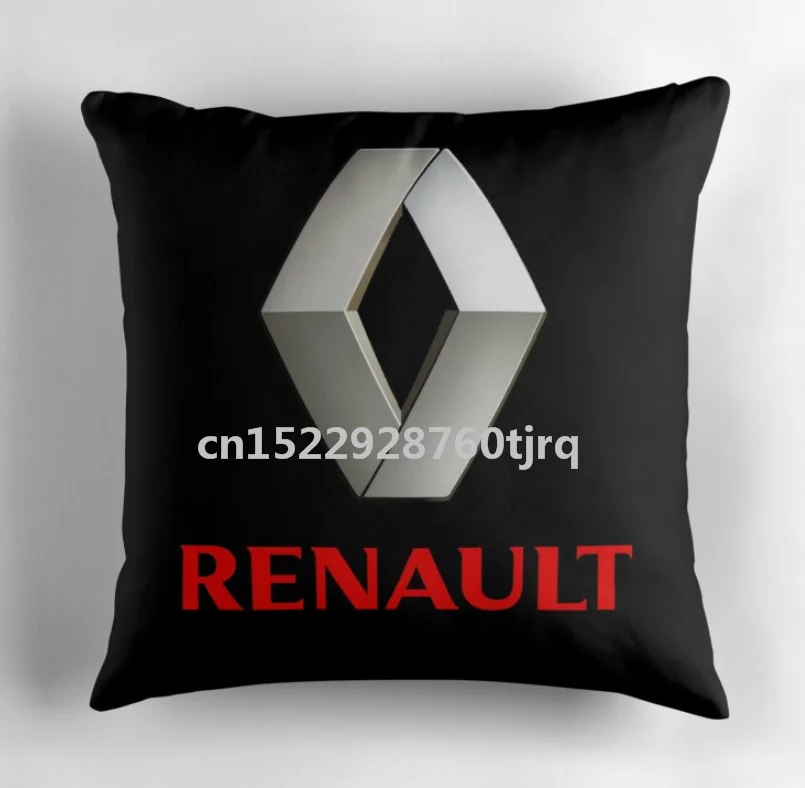 Автомобильный брелок Renault/Автомобильный логотип печать Подушка Чехол хлопок подушки Чехол размером 45*45 см 55X55 см(две стороны - Цвет: photo color