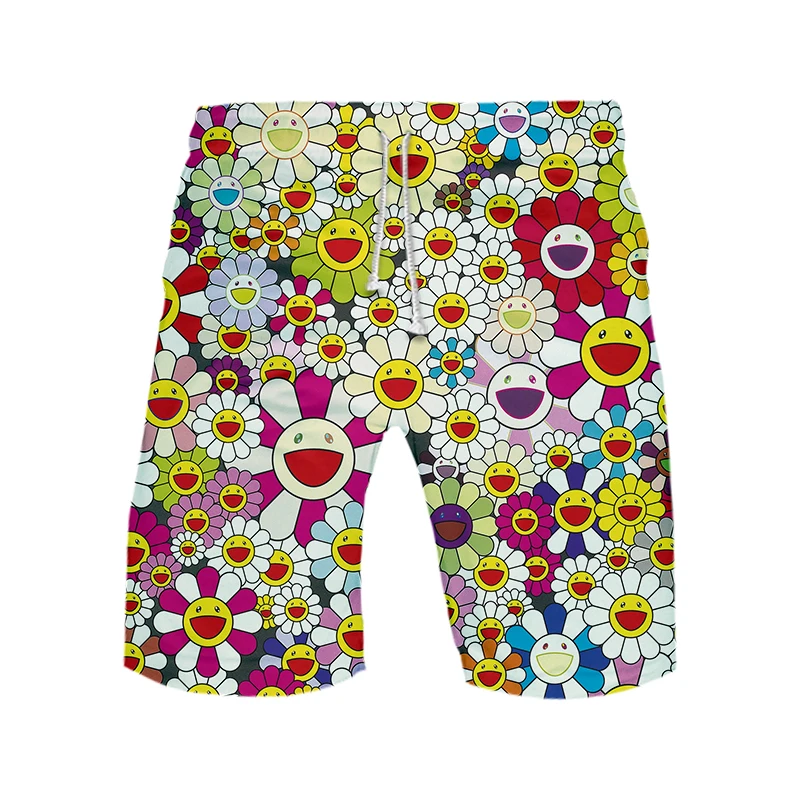 Билли эйлиш цветок shrots для женщин и мужчин kpop Цвет летние шорты Одежда Harajuku больших размеров шорты Уличная - Цвет: Flower Shrots