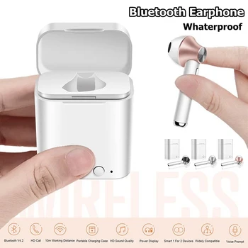 

Single Handsfree Bluetooth Earphone Gifts noise reduction Dynamic Wireless Earbuds Control Stereo Earphone With Charging Case