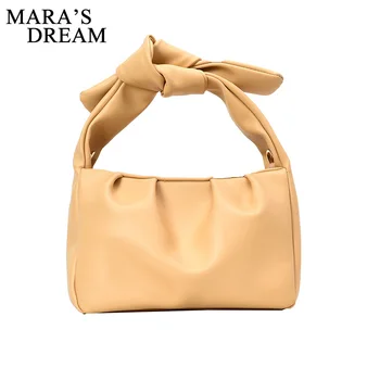 

Mara's Dream 2020 New Spring Fashion Fold Bucket Bag Female Korean Version of Solid Color Wild Messenger Handbag