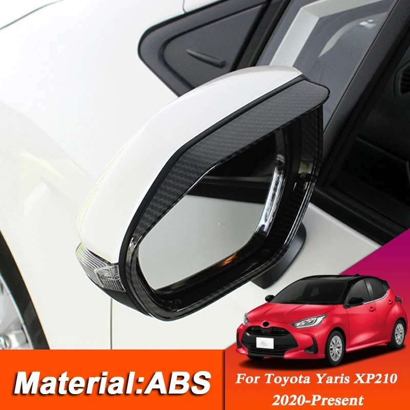 For-Toyota-Yaris-XP210-2020-Present-ABS-Car-External-Rearview-Mirror-Rain-Eyebrow-Sequin-Auto-Sticker