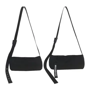 

New Fashion Shoulder Bags Waterproof Crossbody Nylon Cylinder Shape Messenger Pack Travel Handbags Korean Style for Boys Girls