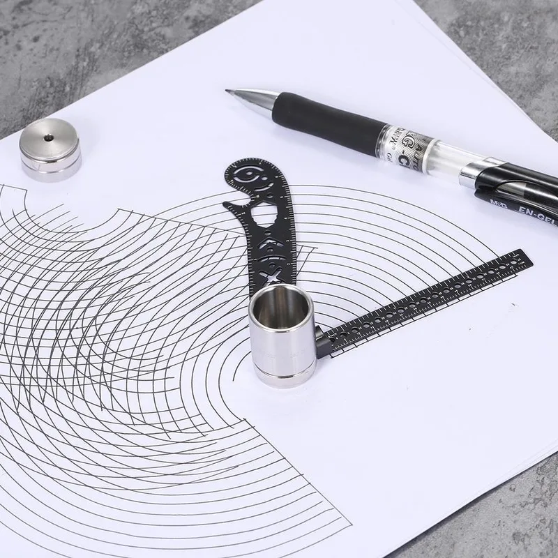 Versatile Magcon Tool Multi-Function Drawing Ruler Creative Drawing Curved Magnetic Ruler Tool