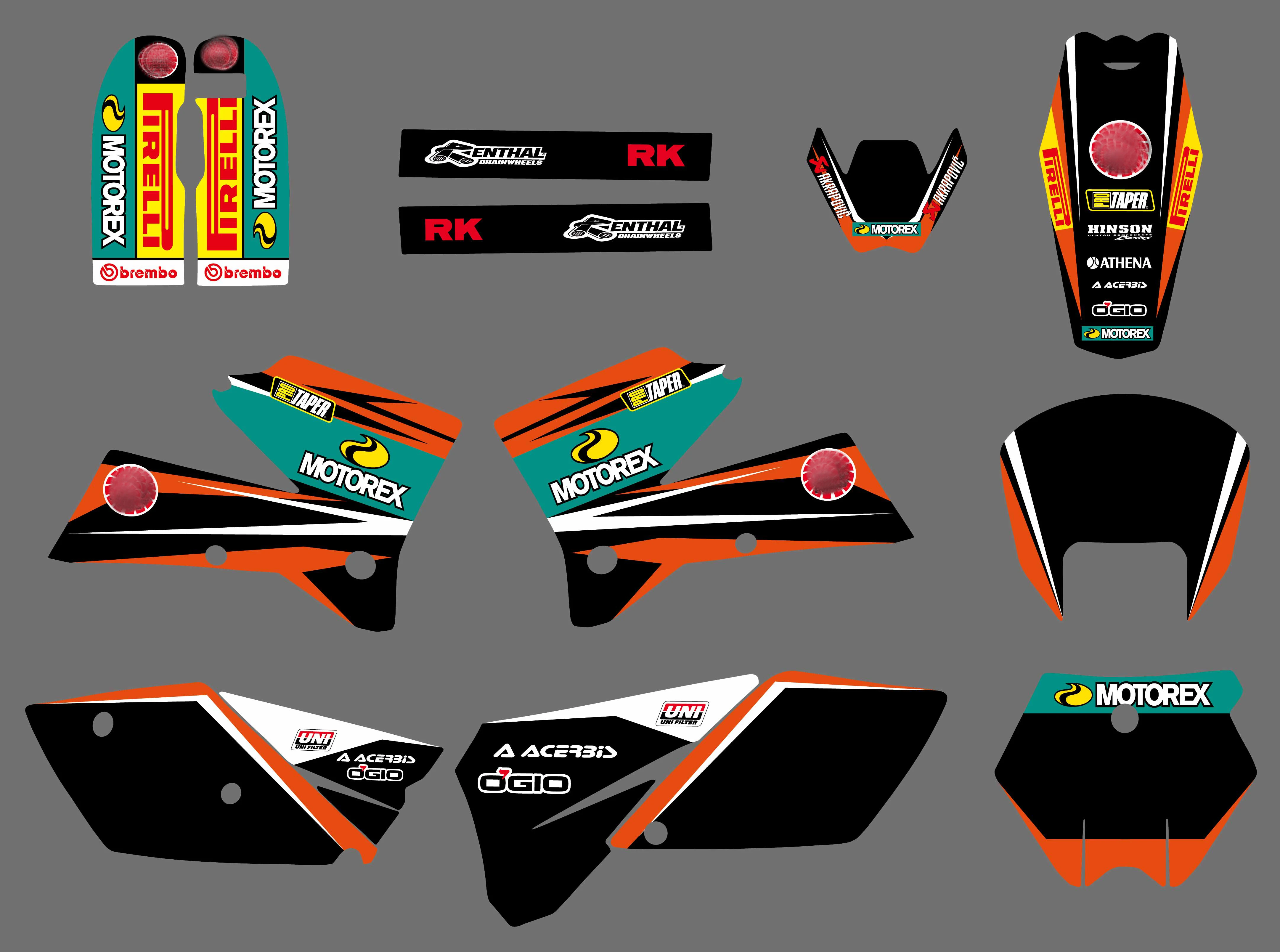 Новые командные графические наклейки с подходящим фоном подходят для KTM SX 125 250 380