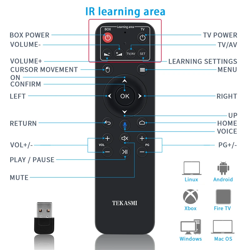 Air mouse BT голосовой пульт дистанционного управления интеллектуальный Q9 22 клавиши 6 ключ ИК пластиковый силиконовый Летающий на Android Tv Box/Mini Pc/Tv/Win 10