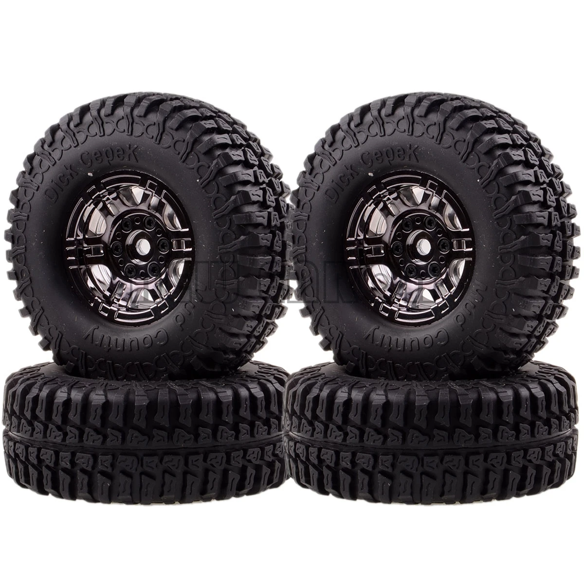 NEW ENRON 4P 1.9"Beadlock Wheels Rims 100MM Dick Cepek Mud Country Tires Tyre For 1:10 Rock Crawler Tamiya CC01 MST jimny - Цвет: Grey
