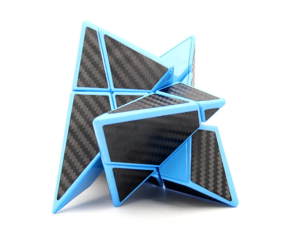 Высокое качество, LeFun Ghost, 3x3x3, Pyraminxeds, магический куб, 3x3, пирамида, углеродное волокно, наклейка, Мудрая скорость, игрушки-пазлы подарки