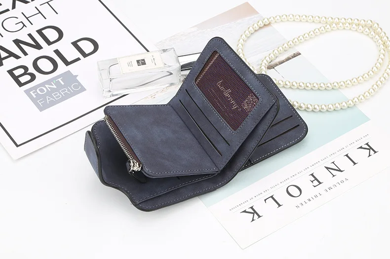 2022 New Women Wallets Free Name Engraving Small Fashion Wallets Zipper PU Leather Quality Female Purse Card Holder Wallet