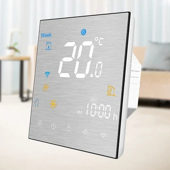 

Voice Control Temperature Controller Programmable Thermostat Floor Heating Household NTC Sensor Touch Buttons For Alexa Google
