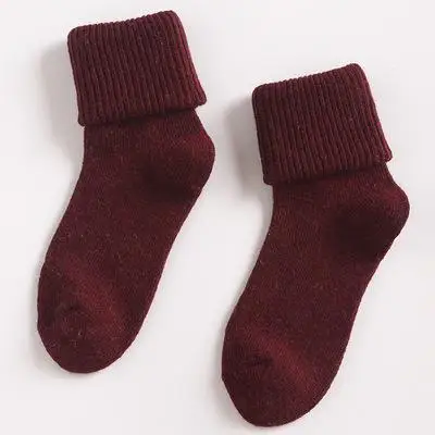 Зимние новые женские толстые теплые однотонные шерстяные носки высокого качества удобные Разноцветные Повседневные хлопковые носки 5 пар - Цвет: s4