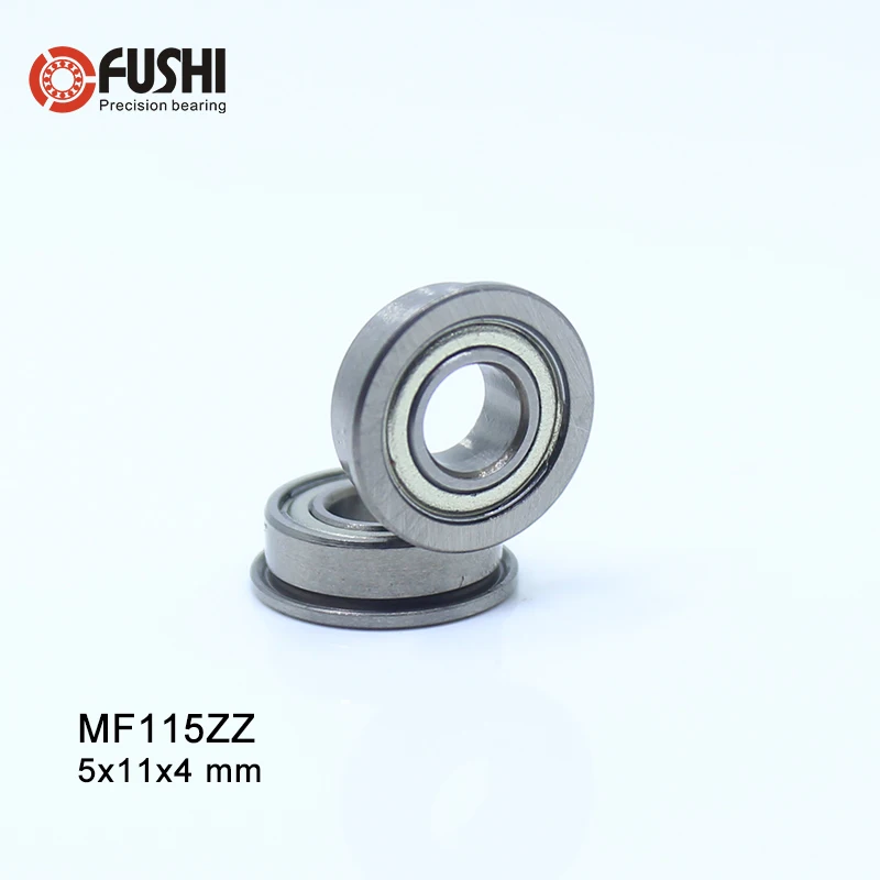 MF115ZZ фланец подшипник 5x11x4 мм ABEC-1 (10 шт.) Миниатюрный фланцевый MF115 Z ZZ, шариковые подшипники