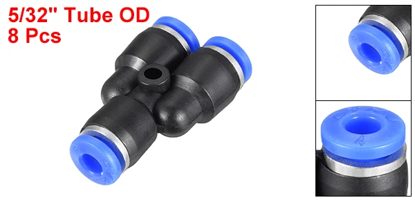 4mm 8pcs Uxcell 2/5/8/10/15 шт. пуш-ап для того чтобы соединить штуцеры Y Тип соединение для труб пуш-ап подходящий фитинг имеют гибкость стойкость к истиранию - Цвет: 4mm 8pcs