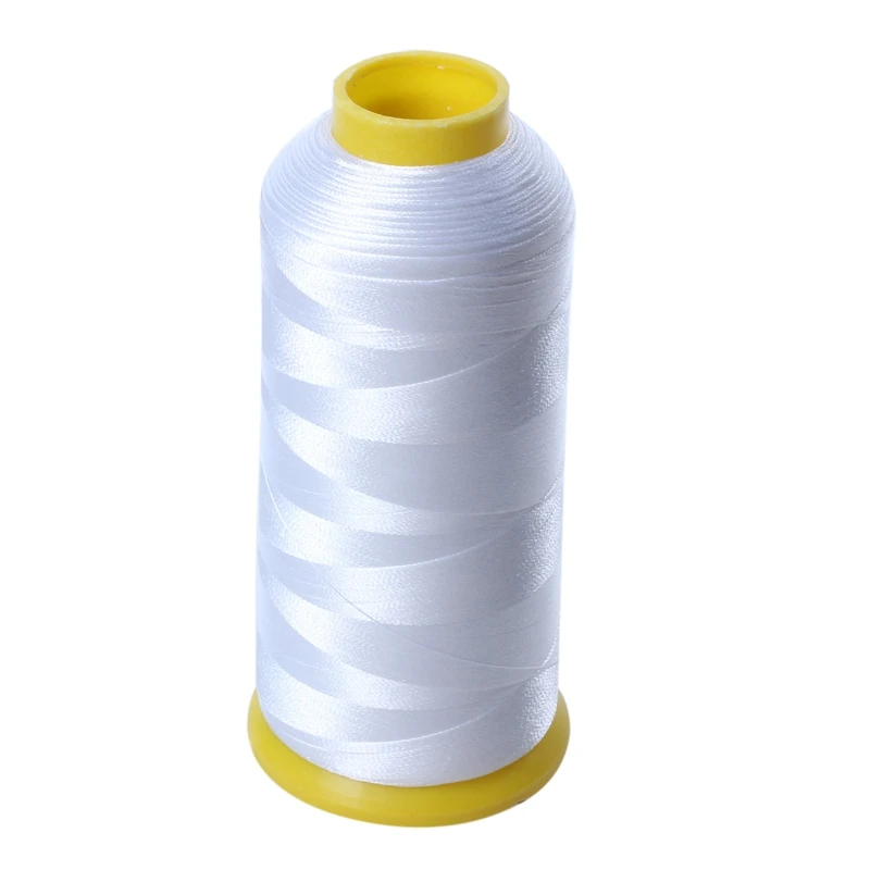 Крепкий 5000 м конусов бобины нити полиэфира для вышивальной машины - Цвет: White
