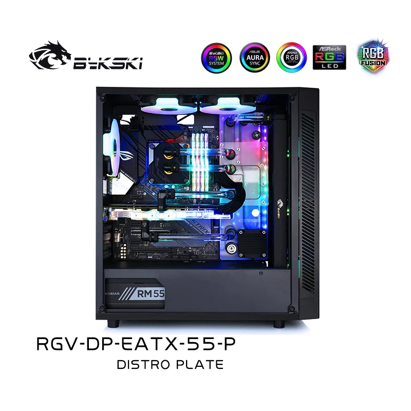 Bykski RGV DP EATX 55 водная доска для Deepcool Eatx чехол Intel CPU водный блок и один графический