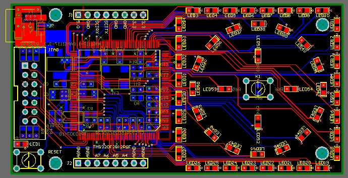 ДЛЯ TI TMS320F2812DSP макетная плата системная плата основная плата DIY печатная плата веселый светодиодный дисплей