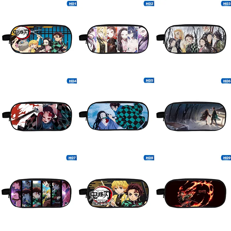 

High Quality Ghost Blade Seires Pen Bag Creative Student Pencil Case Teenage Boy GirlStorage Bag Kids School Supplies Stationery