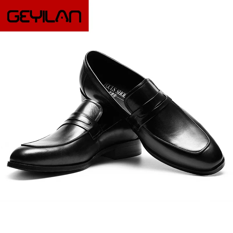 

Handmade Genuine Leather Men Shoes High-end Men's Casual Business Top Layer Fashion Shoes Breathable Moccasins Men Loafer Shoes