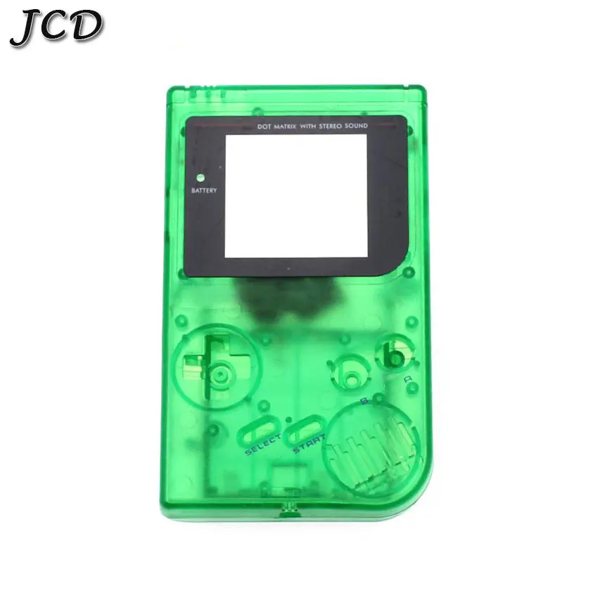 JCD для GameBoy Классическая игра Сменный Чехол пластиковый корпус крышка с кнопкой Набор для nintendo GB корпус Чехол консоль - Цвет: clear green