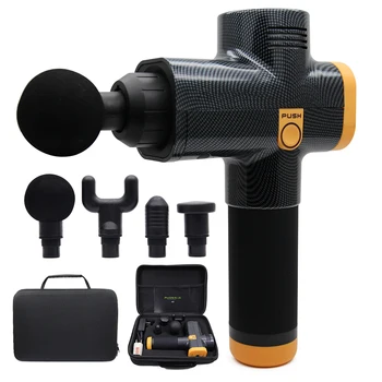 

Muscle Massage Gun Deep Tissue Massager Fitness Gun Exercising Muscle Body Slimming Shaping Pain Relief Black Silver With Box