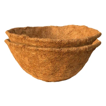 

2PCS Round Replacement Liner for Hanging Basket, 12 Inch Coconut Fiber Plant Basket Liner for Garden Planter Flower Pot