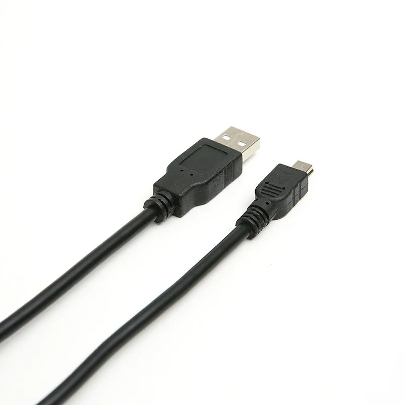 5-булавочный мини USB зарядный кабель для передачи данных кабель для зарядки и синхронизации для Камера, Nuvi, gps, PS3, MP3 Лот провода - Цвет: Черный