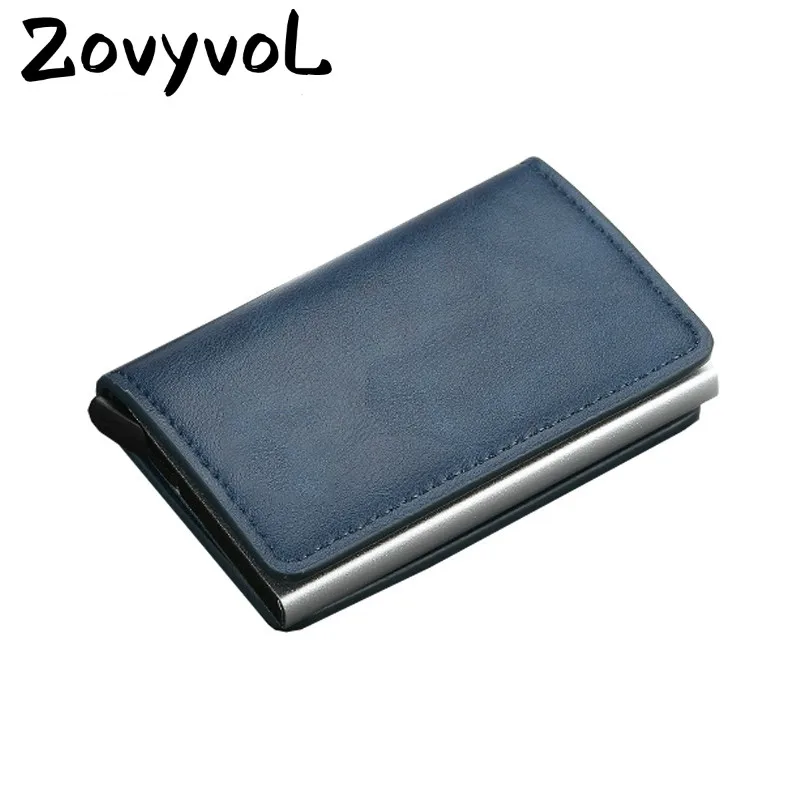 

ZOVYVOL New Wallet RFID Security Aluminum Single Box Credit Card Holder Pop-Up Casual Slim Thin ID Card Case for Drop-shipping