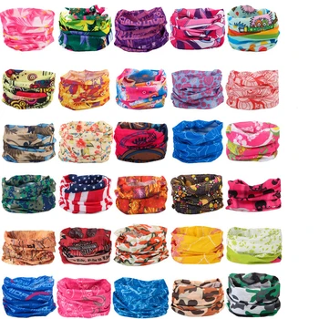 

Magic Black Bandana Fashion Headwear Hair Band Neck Scarf Wrist Wraps Scarves Print Handkerchief Snood Woman Winter Scarf Veil