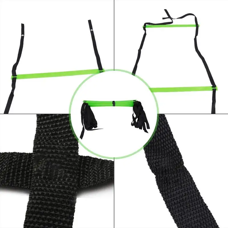 12 ступеней для тренировок лестницы ловкость Горячая прочный простой Многофункциональный нейлоновый ремешок лестницы Футбол скорость лестницы