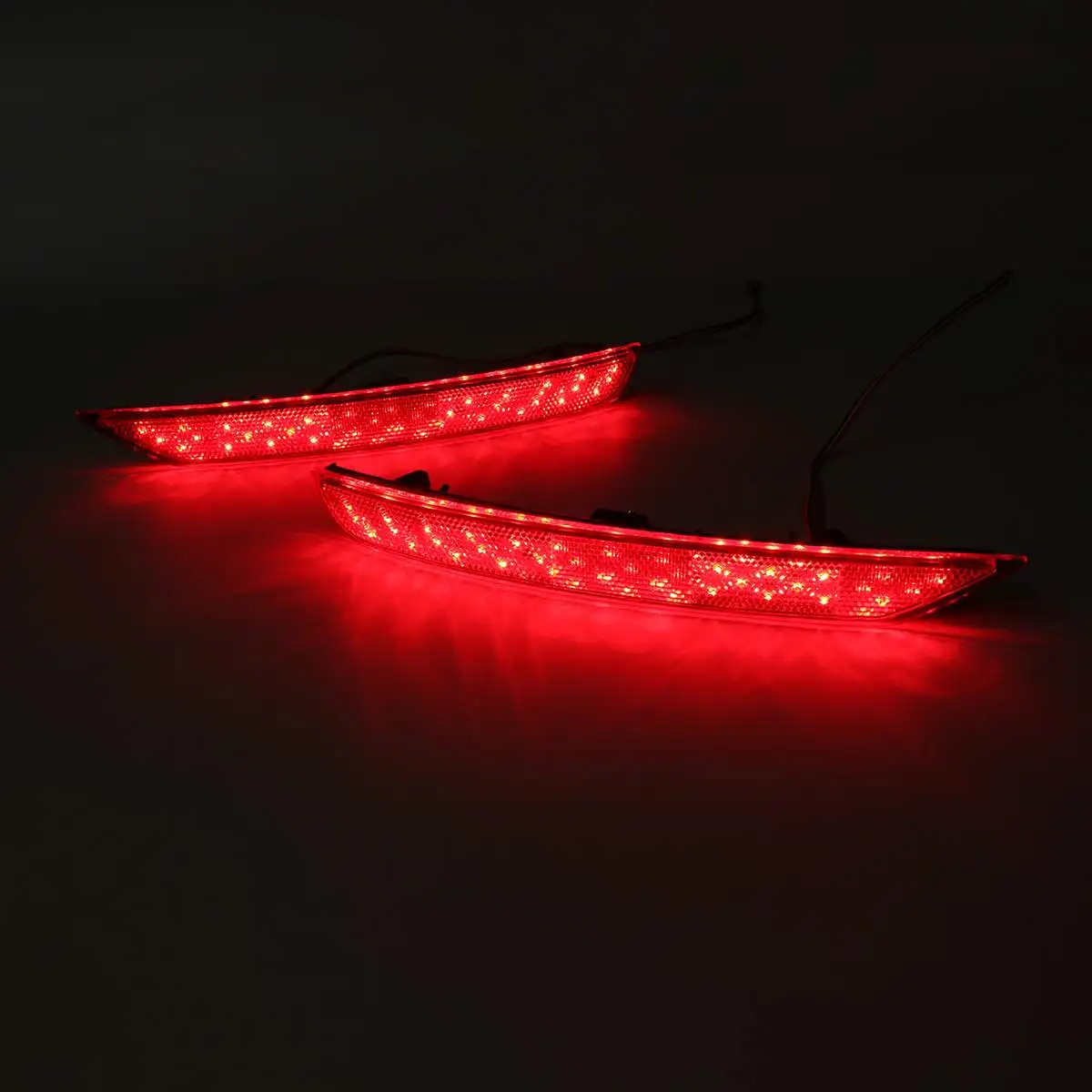 1 Pair LED Rear Bumper Reflector Light Brake DRL Turn Signal Light 3 Functions Tail Lamp For Subaru Forester 2008