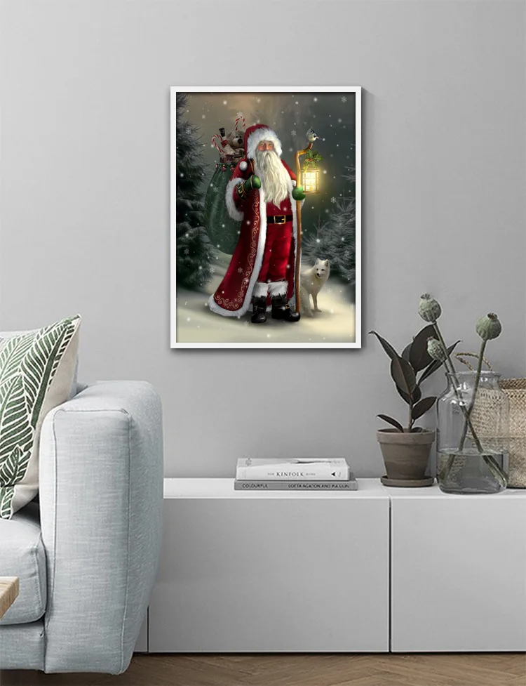 AliExpress 5D алмазов картина стиль Рождественская декоративная живопись Санта Клаус беспроводной инфракрасный датчик, который крепится в кристаллы вышивка крестиком Европейский Стиль