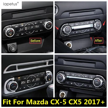

Lapetus Accessories For Mazda CX-5 CX5 2017 - 2020 Central Control Air Conditioning Button Switch Panel Molding Cover Kit Trim