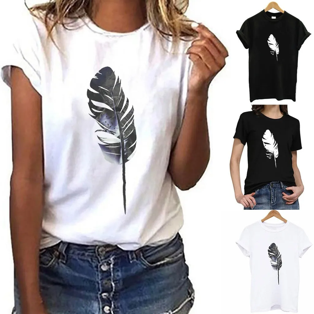 4xl de talla grande de moda blusas manga corta cuello Casual camisas de túnica Tops de verano, camisa de cuello redondo para mujeres de moda Рубашка