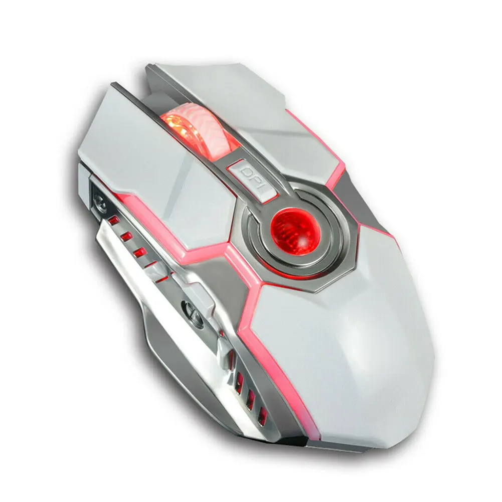 

Wireless Gaming Mouse Rechargeable Gaming Mouse Silent Ergonomic 7 Keys RGB Backlit 1600 DPI Mouse For Laptop Computer