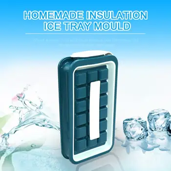 

18 Grid Folding Ice Tray Making Mold Cube Storage Box Silicone Ice Cube Maker Ice Tray Mold Homemade Ice Storage Box Food Grade