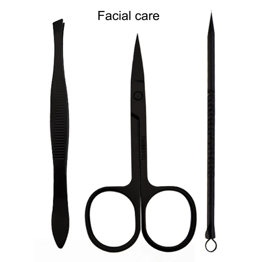 15pcs Stainless Steel Nail Clipper Cutter Scissors Grooming Kit Tweezers Pedicure Manicure Art Tools