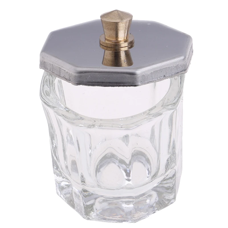 New Acrylic Nail Crystal Glass Dappen Dish Bowl Cup With Cap Liquid Powder Manicure Nail Art Tools  Acrylic Powder Liquid Cups