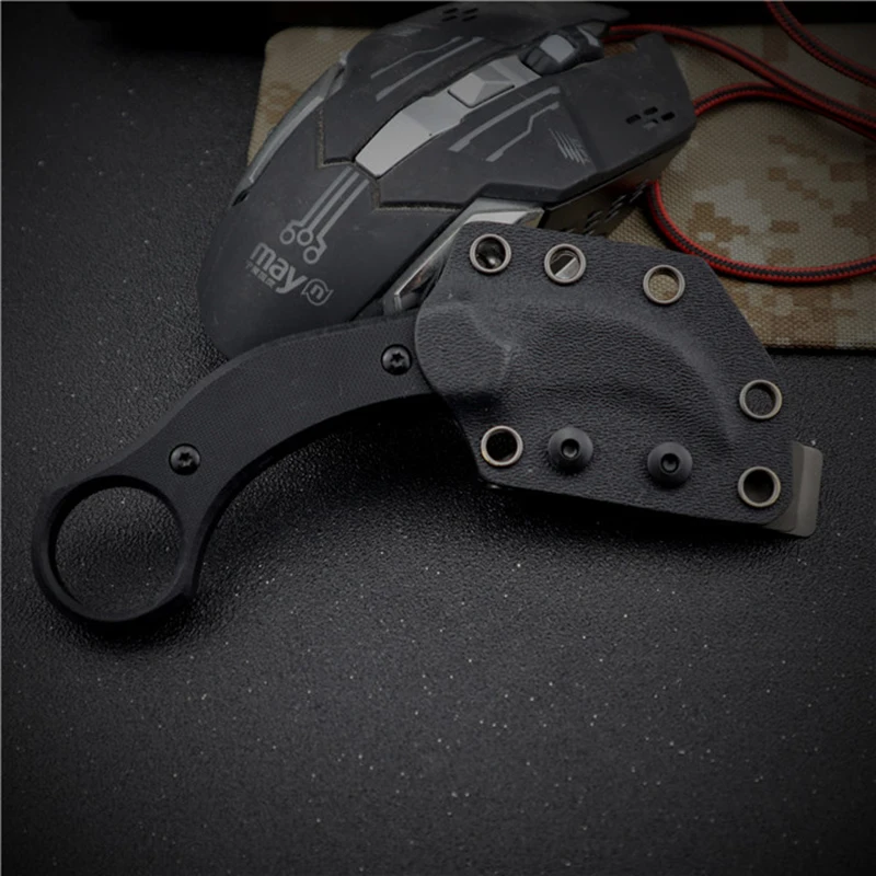 Новейший фиксированный нож 440C Лезвие G10 Ручка Karambit Открытый Отдых Охота выживания карманный нож EDC ручные инструменты K оболочка