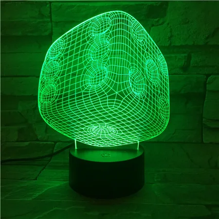 

New Style Dice 3D Time Small Night Lamp Colorful Remote Control Touch Control LED Light Creative Product Gift Lamp