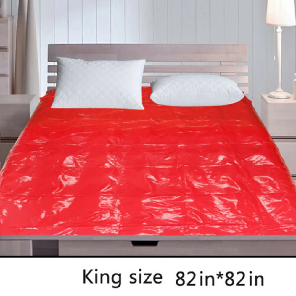 Thumпостельные принадлежности пикантные Красные Простыни Водонепроницаемый для влюбленных парная кровать игра Полный queen покрывало