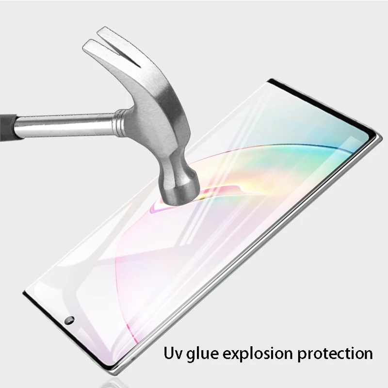 УФ жидкий Полный Клей протектор экрана для samsung Galaxy S10 S9 S8 Plus Lite для samsung Note 10 8 9 S7 Edge Закаленное стекло пленка