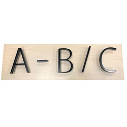 2022NEW 127mm Floating House Number Letters Big Modern Door Alphabet Home Outdoor 5 in.Black Numbers Address Plaque Dash Slash
