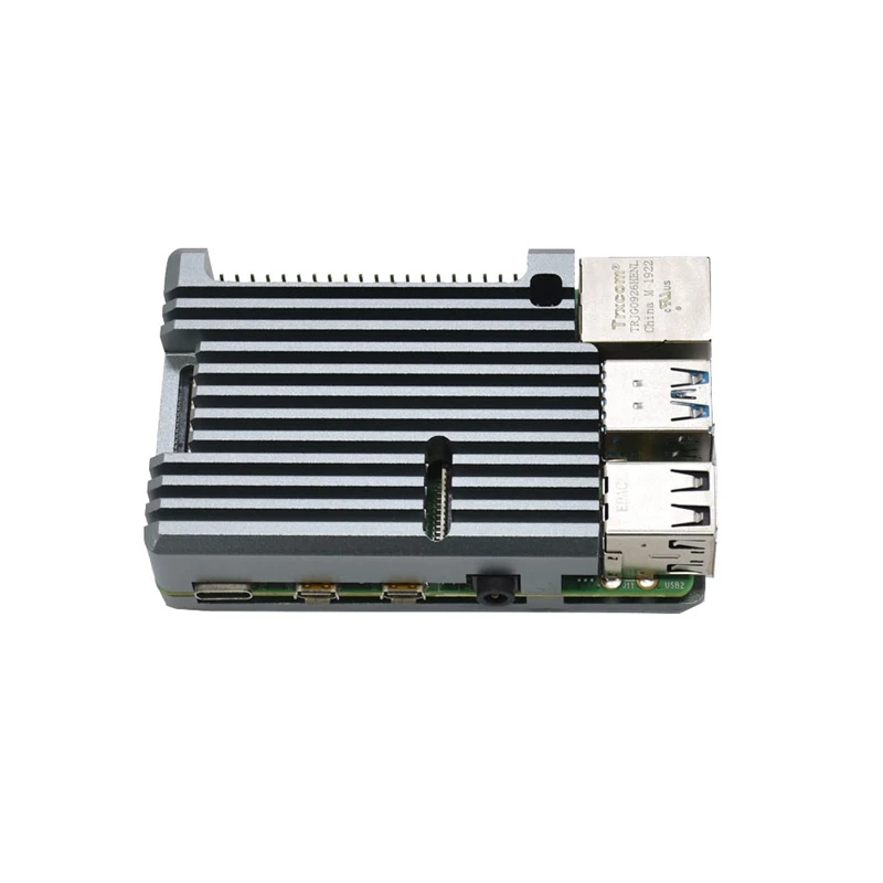 

for Raspberry Pi 4B 2G RAM DIY Kit Support 2.4 / 5.0 GHz WIFI Bluetooth 5.0 with Aluminum CNC Alloy Protective Gray Case 5V 3A P
