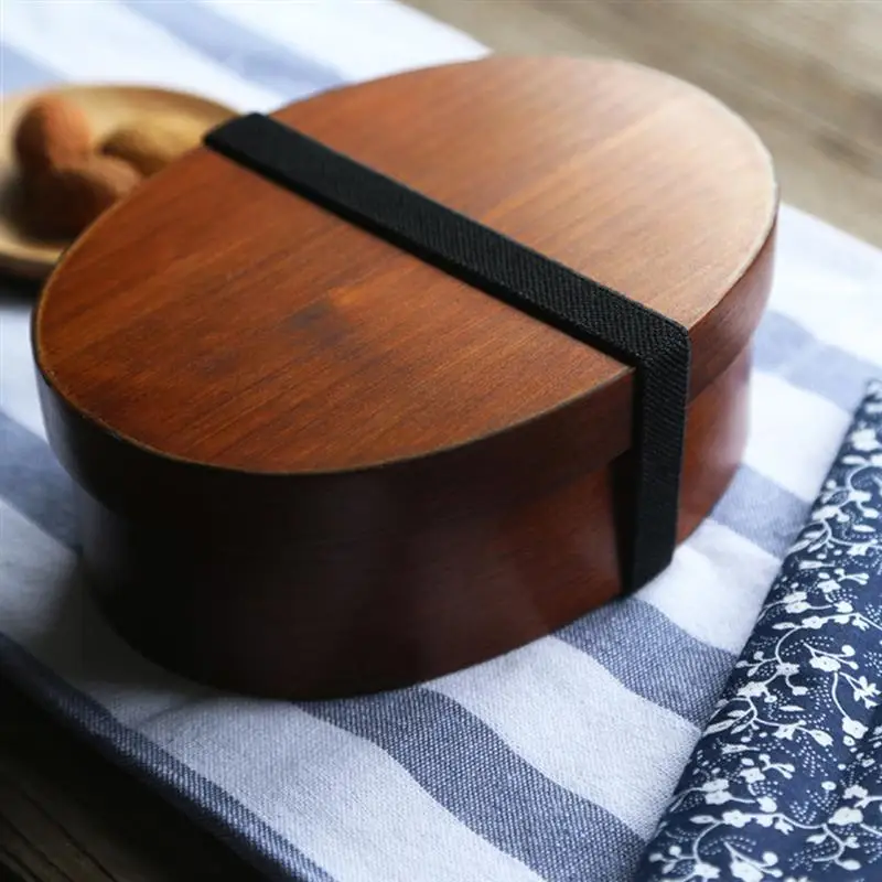 Японский деревянный Bento Box экологичный Ланч-бокс контейнер для пикника Пешие прогулки