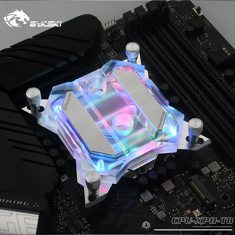 Bykski Процессор воды блок для Intel LGA 1150 1151 1155 1156, 2011,2066, Процессор кулер 5v 3pin, 12v 4pin Процессор-XPH-T8