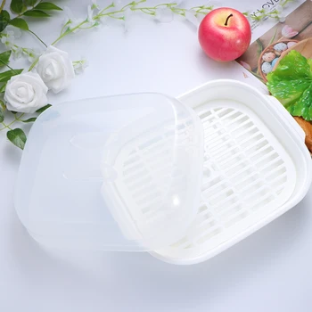

1pc Steamed Buns Steamer Microwave Oven Special Box Kitchen Steamer Heats up for Kitchen (White)