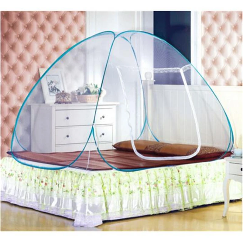 Pop Up Camping Tent Bed Canopy Mosquito Net Full Queen King Size Netting Bedding Mongolian Yurt Mosquito Net Bedding New Arrival