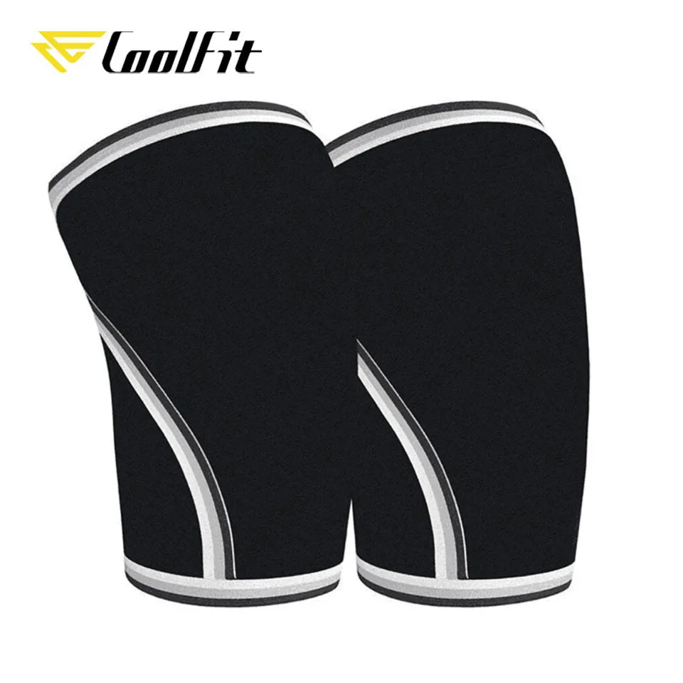 

Coolfit 1 пара, упражнения для бега, облегчения боли при артрите, поддержка колена, 7 мм, приседание для тяжелой атлетики, фитнеса, наколенники