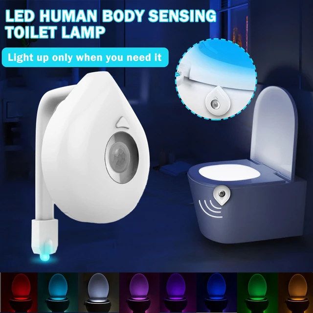 Smart Pir Motion Sensor Toilet Seat Night Light Backlight For Toilet Bowl  Led Luminaria Lamp Wc Toilet Light 8 Colors Waterproof - Night Lights -  AliExpress